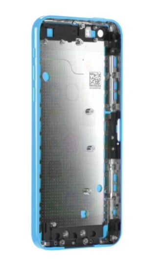 Die bereits bestückte Rückwand zeigt den Metallrahmen, der als Antenne für einen guten Empfang sorgen soll. (Bild: Apple)