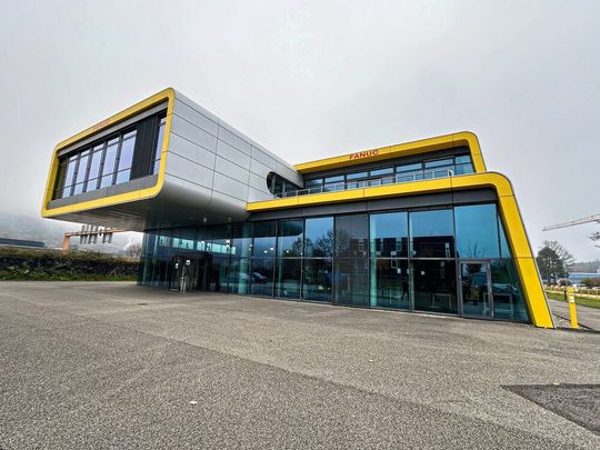 Vue extérieure de Fanuc Suisse à Bienne(Source :  MSM)