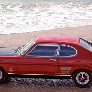Mini-Muscle-Car nach Vorbild des amerikanischen Ford Mustang – Der in Köln gebaute Ford Capri begeisterte ab 1969 besonders junge Familienväter.(Bild:  Ford)