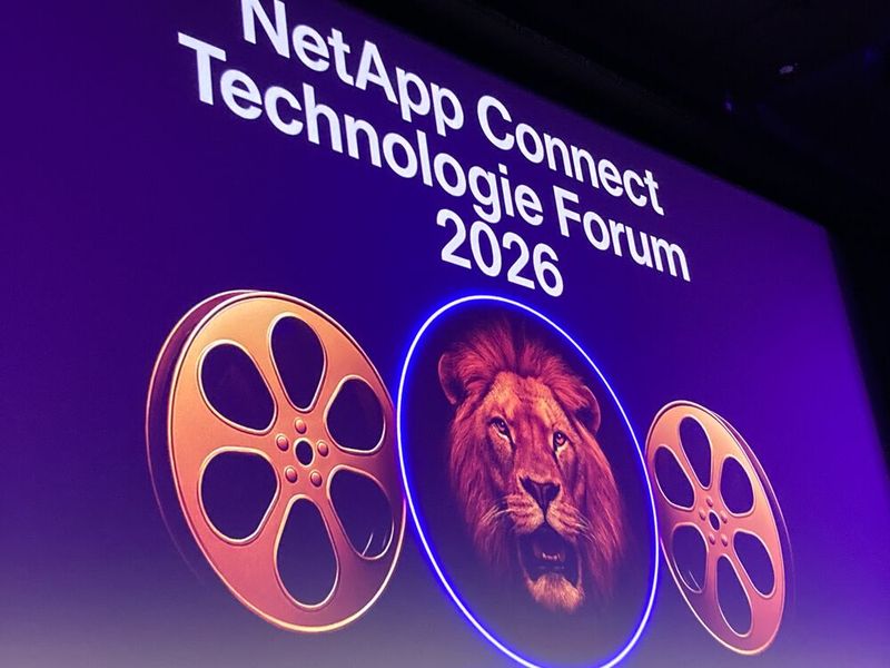 Im Zeichen eines Filmlöwen versammelten sich rund 400 Gäste zum Netapp Connect Technologie Forum 2026 in München. (Bild: Rüdiger)