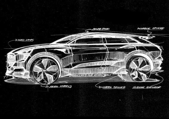 Der Audi e-tron quattro: ein Konzeptfahrzeug mit 503 PS und 500 km Reichweite (Bild: Audi)
