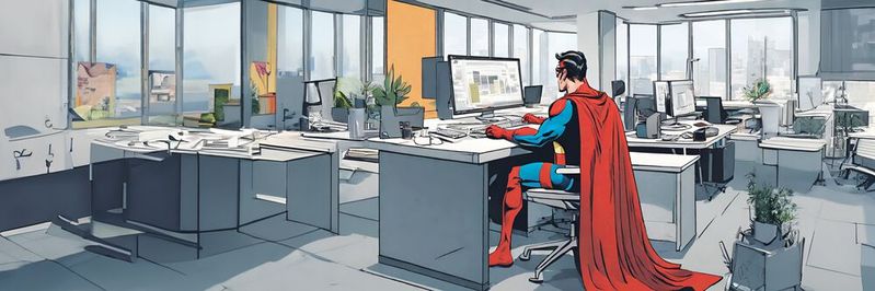 Wer AI-Tools beherrscht, kann zum Superhelden im Büro werden.(Bild:  KI-generiert / Canva)