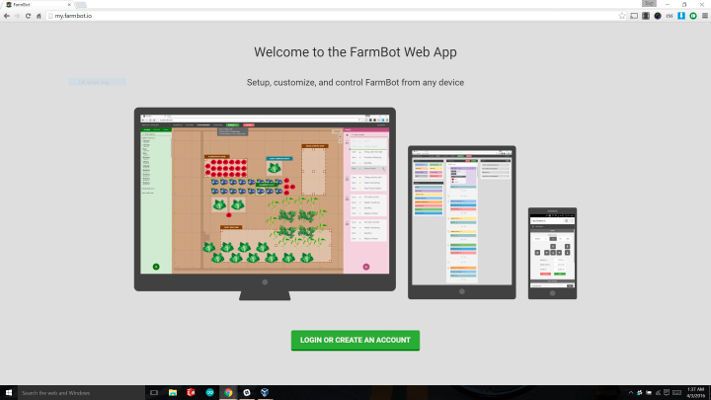 Gesteuert wird der Farmbot über ein Webinterface, dass per PC, Tablet oder Smartphone bedient werden kann. (Farmbot.io)