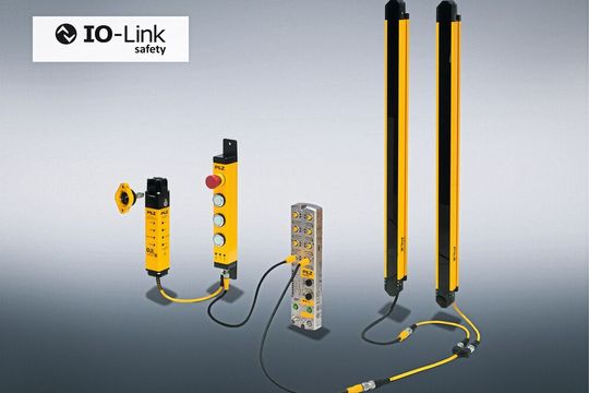 Das IO-Link Safety-Paket aus Master, Sensoren sowie Feldgeräten und passendem Zubehör von Pilz unterstützt mit Blick auf das Internet der Dinge IIoT vernetzte Maschinen und Anlagen herstellerungebunden bis auf die Sensor- bzw. Feldebene.(Bild:  Pilz)