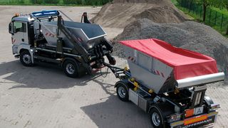 Hüffermann hat nun auch Abdecksysteme für Wechselbehälter im Programm. (Hüffermann)