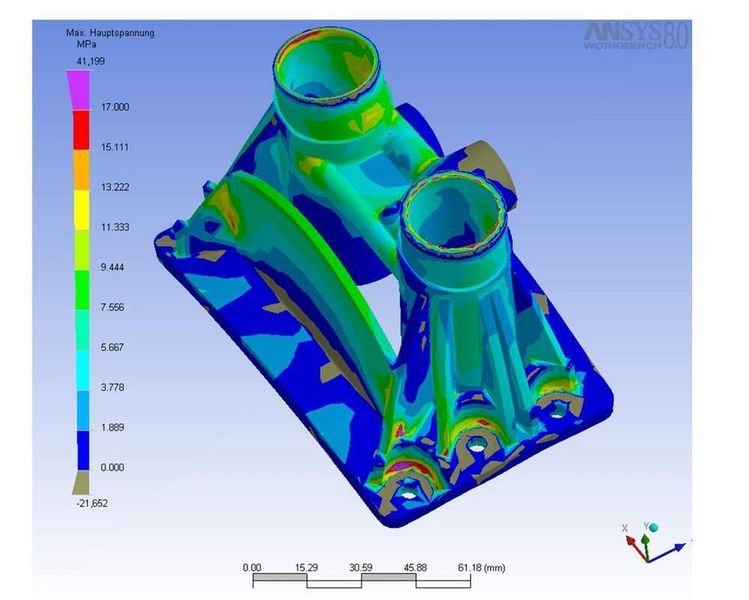 6 Wasserenthärtungsanlage  ... Winni-mat VGX von Grünbeck, FEM-Analyse eines Steuerkopfes. (Archiv: Vogel Business Media)