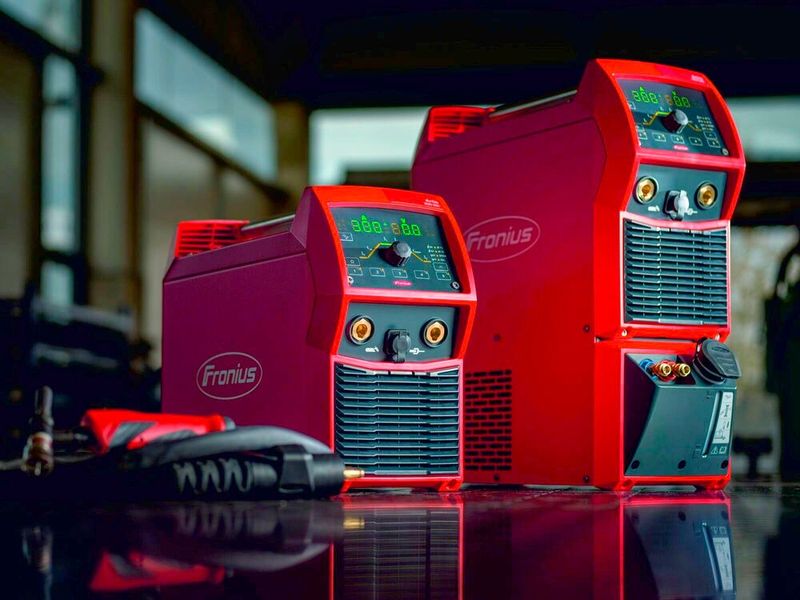 Die Artis 300 von Fronius wird auch als wassergekühltes Schweißsystem angeboten (rechts). Doch egal, für welche man sich entscheide: Stets profitiere man von einer sehr hohen Schweißnahtqualität, was auch die Optik betreffe. (Bild: Fronius)