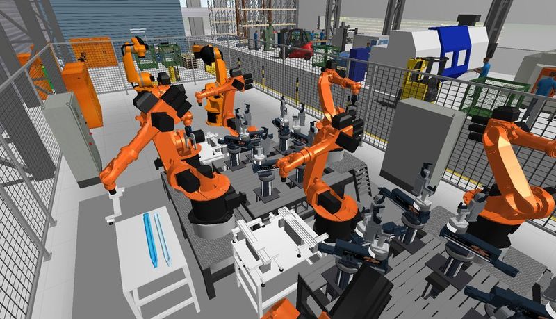 Forschungsfabrik von innen (Modell).  (Bild: Fraunhofer IWU)