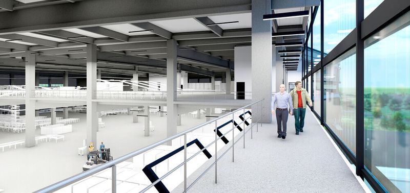 Außerdem wird ein Skywalk für Besucher als Erlebnis und Schwelle zu den einzelnen Gebäudebereichen errichtet werden. Eine Photovoltaik-Anlage und umfangreiche Begrünungen im Außenbereich sorgen für Nachhaltigkeit.  (IO-Consultants)