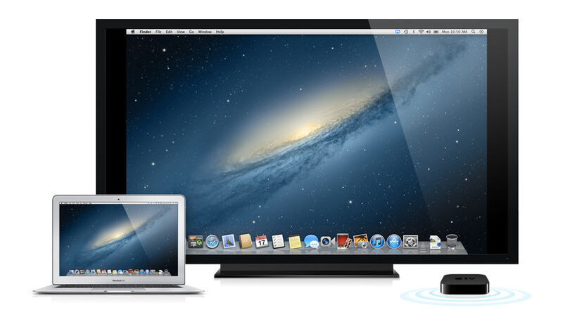 Mittels Apple TV und dem Feature Airplay lassen sich alle Inhalte von Apple-Notebooks und Desktop-Macs auf den Fernseher übertragen. (Archiv: Vogel Business Media)