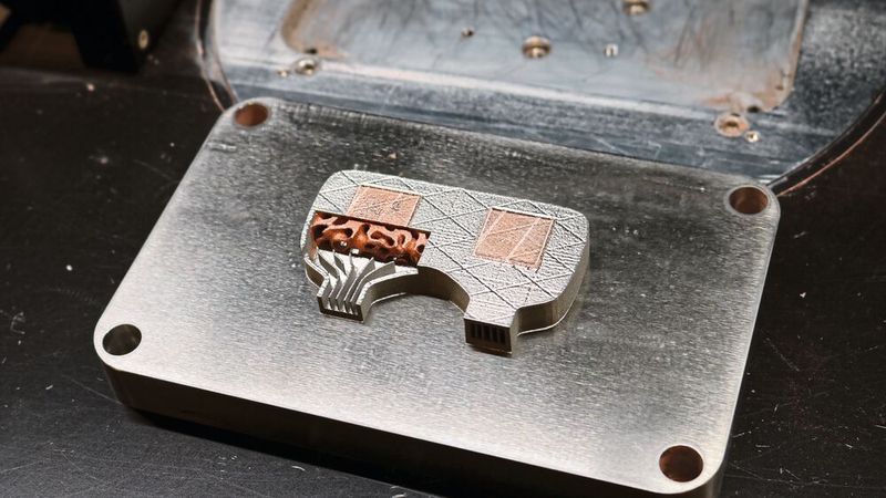 Die patentierte „Selective Powder Deposition“(SPD)-Technologie von Aerosint ermöglicht das Auflegen homogener Schichten aus mehreren nebeneinander angeordneten Materialbereichen. (Bild: Schaeffler Special Machinery)