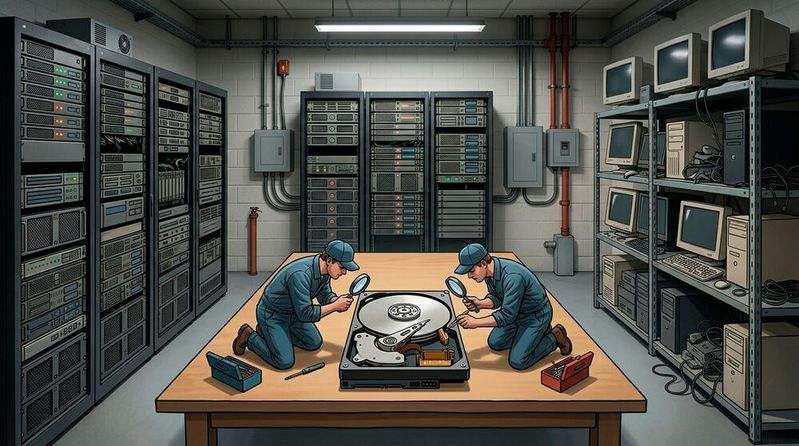 DriveInfo greift auf interne Laufwerksdaten von Harddisks und SSDs zu und stellt zahlreiche technische Parameter dar.(Bild:  Gemini / KI-generiert)