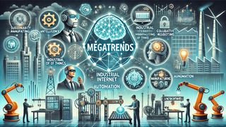 The coming years promise revolutionary advancements in manufacturing automation. (Bild: AI-based)