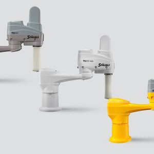 Stäubli zeigt auf der Motek die neue Scara-Baureihe TS2. Die neuen Vierachser sollen vor allem über kürzeste Taktzeiten und wegweisendes Hygienedesign verfügen. 
Die Maschinen sind jetzt modular aufgebaut und verfügen erstmals über die JCS-Antriebstechnik. Die Technologie ermöglicht neben der höheren Leistung aufgrund der Hohlwellentechnologie ein Reinraumdesign ohne außenliegende Leitungen. Die komplette Roboterrange von Stäubli ist am Stand 7306 in Halle 7 zu sehen.