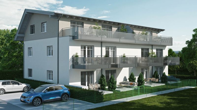 Bereits vor einigen Jahren hat Lindner nach seines Betriebs ein Wohnhaus gebaut. Die Wohnungen gehen an seine Mitarbeiter – zu günstigen Konditionen. (Bild: Auto Lindner)