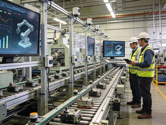 Die „intelligente“ Verknüpfung von Produktionsdaten mit Methoden der KI ermöglicht weitaus mehr als eine reine Prozessüberwachung. Damit solche Modelle funktionieren, muss aber einiges bedacht werden. Am Fraunhofer CCIT weiß man jedoch, wie das vernünftig klappt ...(Bild:  Magnific)