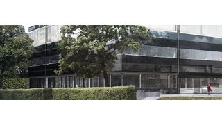 Abb. 1: Außenansicht auf die neuen Gebäude des Amts für Verbraucherschutz. (Bild:Triplan Ingenieur AG)