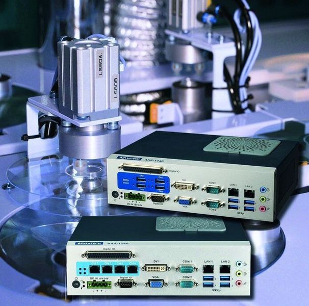 1,2) Mit dem AIIS-1240 und AIIS-1440 hat Advantech zwei neue kompakte Controller mit Power-over-Ethernet (PoE)-Funktion oder USB3-Kameracontoller im Programm, die Dank Intel Core i7i5/i3-CPU wahre Rechenkünstler sind. (Bild: Advantech)